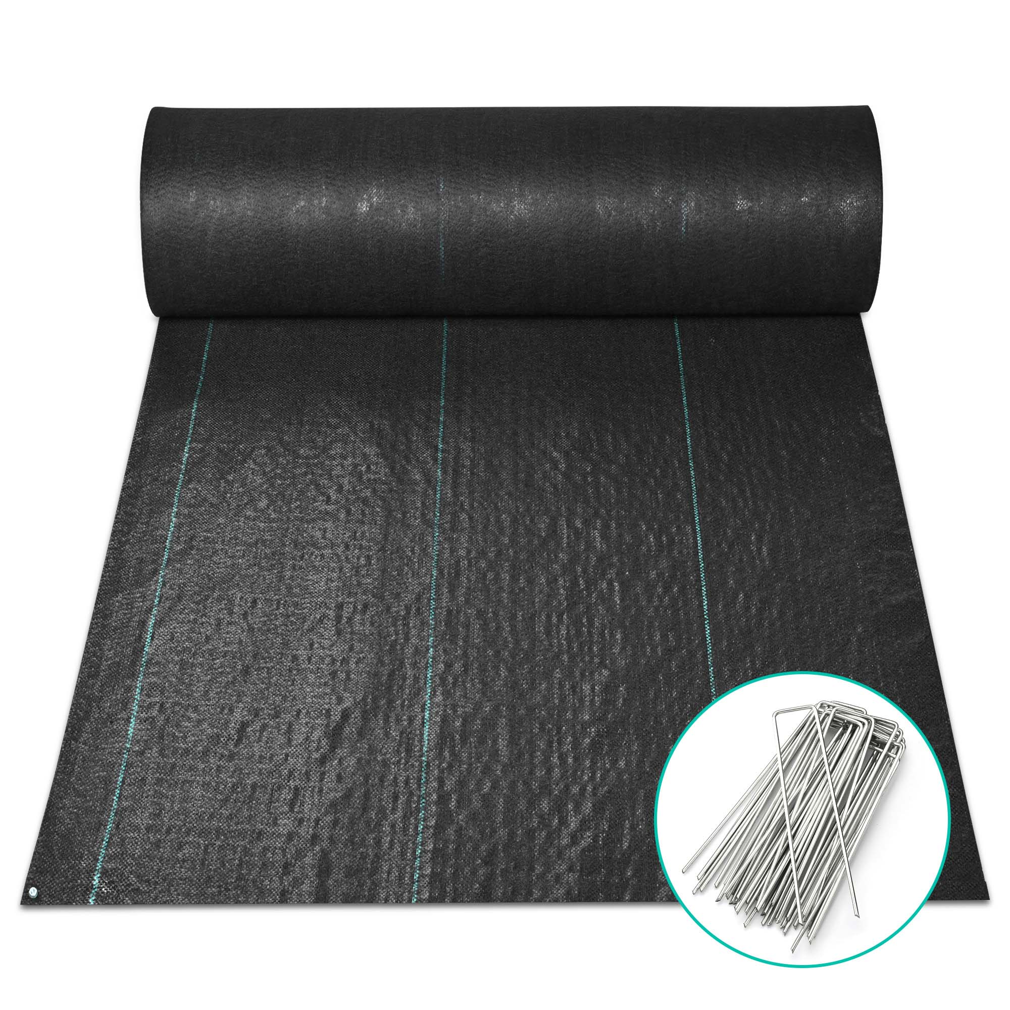 Yescom 3x100 Ft Heavy Duty 5.6 Oz Landscape Fabric Weed Barrier Woven Ground Cover PP Garden Mat